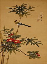 160517_肖政謀_竹報(bào)平安（絹畫(huà)）